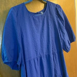 Old Navy Tiered Midi Seersucker dress size XXL Tall with pockets.